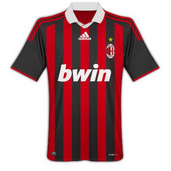 Camiseta AC Milan Replica Primera Ropa Retro 2009 2010 Rojo